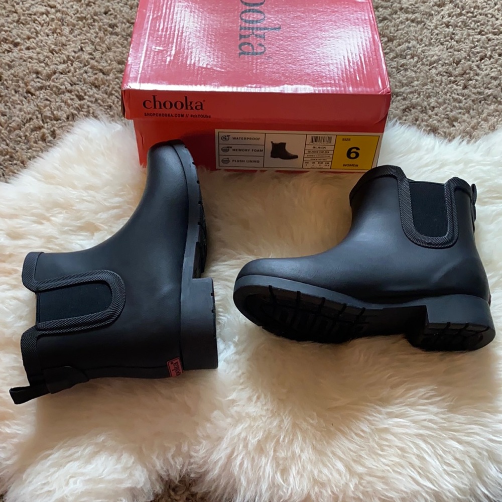 Chooka Black Ankle Rain Booties ☔️